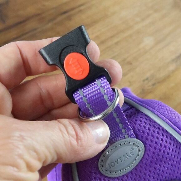 JOYTALE PURPLE DOG HARNESS WITH REFLECTORS AND HEAVY DUTY HARDWARE SIZE XS NEW - Picture 5 of 5